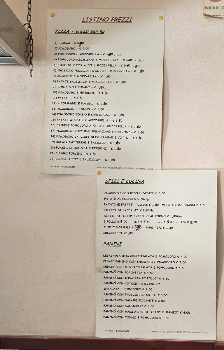 Pizzería di Sforza Piero Menu - Image 1